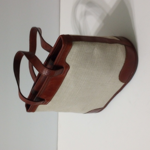 Brahmin Vintage Canvas and Leather Mini Tote - Picture 7 of 12